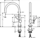 Смеситель для кухни Hansgrohe Talis 220 хром 72804000 - изображение 2