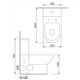 Унітаз-компакт Newarc Modern Rimless, чорний 3822B NEW - зображення 6