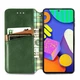 Чохол Deexe Rhombus Wallet для Samsung Galaxy M62 - Green - зображення 4