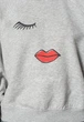 Толстовка ONLY ONLJENNIFER LIFE L/S O-NECK BOX SWT L Серый 15250226-Light Grey Melange-Print:FACE - изображение 4