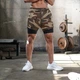 Тайтсы-шорты Academy Мужские Спортивные Для Бега Тренировок Зеленый Камуфляж XL (10010) - изображение 1