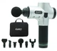 Перкуссійний масажер для тіла та м'язів, ручний пістолет GYRO Muscle Gun Massager Silver - зображення 1