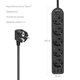 Мережевий фільтр-подовжувач RZTK Power Strip 5+3 USB-A Black (PS-5A/B) 2 м - зображення 7