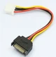 Кабель перехідник 1x SATA 15 Pin -> MOLEX 18AWG(IDE 4pin) (537446730) Різнокольоровий - зображення 3