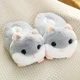 Тапочки Кигуруми Игрушки Kigurumi Хомяк Домашние Комнатные Плюшевые Тканевые Серый 36-42 (3122) - изображение 3