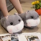 Тапочки Кигуруми Игрушки Kigurumi Хомяк Домашние Комнатные Плюшевые Тканевые Серый 36-42 (3122) - изображение 4