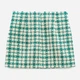 Юбка мини осенняя теплая женская Zara 2761-478-063 S Белая с зеленым (Za06552680735) - изображение 1