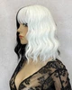 Парик Круэлла Cruella DM-182 каре черно-белый, с имитацией кожи, 38-40 см, термостойкое волокно - изображение 3