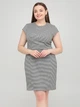 Сукня коротка літня жіноча H&M 0577512_черн.бел.узор. 38 Чорне з білим (KAY2000001264607) - зображення 1