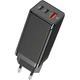‚Швидкий зарядний пристрій Baseus GaN Mini Quick Travel Charger 65W 2 Type-C + USB Type A PD 3.0 QC4.0 CCGAN-B01 black - зображення 1