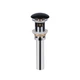 Донный клапан для раковины Qtap PU03O 225х70х70 Matt black с переливом - изображение 1