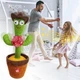 Танцующий поющий кактус в шляпе с косынкой с подсветкой и функцией повторения - изображение 1
