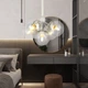 Белая люстра из прозрачных шаров на 5 ламп (56-PL385-5 WH+СL) - изображение 2