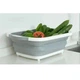 Дошка обробна складна універсальна Kitchen 2201 2 в 1 для миття та різання овочів Біло-сіра - зображення 5