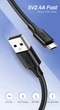 Кабель Ugreen US289 USB 2.0 to Micro Cable Nickel Plating 2 А 0.5 м Black (6957303861354) - зображення 3