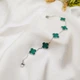 Браслет в стиле Van Cleef имеет вставку из малахита - изображение 4
