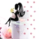 Топер фігурка на торт двосторонній "Дівчина з цифрою" Manific Decor (5.113.01) - зображення 1