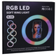 Кольцевая лампа RGB LED с держателем для телефона SOF MJ26 диаметр 26 см без штатива (39485734SM) - изображение 2