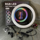 Лампа кольцевая светодиодная лампа RGB LED SOFT RING MJ33 33 см с креплением для телефона (43564646SM) - изображение 1