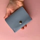 Шкіряний гаманець mini Блакитний - зображення 1