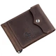 Солидный кожаный зажим для денег GRANDE PELLE 11197 Коричневый - изображение 1