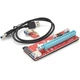 Адаптер TISHRIC PCI-E 1X to 16X Riser Card VER007S (PCE164P-N03) PCI-E extender 60см USB 3.0 power Sata - зображення 1