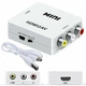 Конвертер HDMI2AV адаптер HDMI->тюльпани, AV, HDMI2RCA перетворювач, адаптер (537254854) Білий - зображення 1