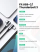 Кабель UGREEN Type-C - Type-C 90° Cable Aluminum Braid 2м 3А 60W Gray / Black (70531) - зображення 6