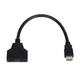 Переходник HDMI (папа) - HDMI (мама)+HDMI (мама) ATCOM 10 см кабель Черный (10901) Сплиттер HDMI на 2*HDMI - изображение 1