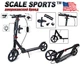 Детский двухколесный складной самокат Scale Sports SS-18 с ручным тормозом. Черный цвет - изображение 2