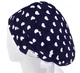 Медицинская шапочка женская HeadwearUniverse универсальная принт сердечки на синем - изображение 3