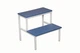 Кушетка медицинская высокая со ступенями Премьера ISMED 8011 195x62x80 см Zeus Deluxe Blue синяя - изображение 3