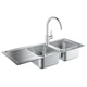 Набор Grohe Мойка Кухонная K500 31588Sd0 + Смеситель Bauloop 31368001 - изображение 1