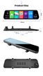 Відеореєстратор дзеркало 10" сенсор Full HD 4G SIM Android GPS Wi-Fi Bluetooth FM-трансмітер з камерою заднього огляду AMR-810 - изображение 3