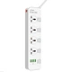 Сетевой фильтр LDNIO SC4408, 4 Розетки + 4 USB, 2 м, сечение 3х0,75мм, White, Box - изображение 1