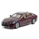 Машинка Lexus LS500H игрушка металлическая коллекционная моделька 16 см Бордовый (9356400) - изображение 2