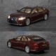 Машинка Lexus LS500H игрушка металлическая коллекционная моделька 16 см Бордовый (9356400) - изображение 3