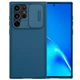 Карбоновая накладка Nillkin Camshield (шторка на камеру) для Samsung Galaxy S22 Ultra Синий / Blue - изображение 6