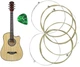 Струны для акустической гитары 11-52 бронзовые AGS Acoustic Guitar Strings с медиатором - изображение 1