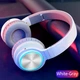 Бездротові Bluetooth навушники Picun B12 з функцією плеєра та RGB підсвічуванням Pink - зображення 2