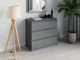 Комод на 3 ящика Moreli T-214 Ш 800 / В 755 / Г 400 Антрацит - изображение 1