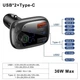 FM модулятор АЗУ Baseus S-13 Bluetooth FM Launcher 2,4 A 2USB + Type-C black (CCTM-B01) - изображение 10