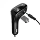 Автомобильный FM-трансмиттер (FM-модулятор) Baseus Streamer F40 AUX Bluetooth 5.0 MP3 c функцией зарядного устройства Dua l-USB 3А (CCF40-01) - изображение 5