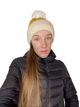 Жіноча шапка тепла з жовтим помпоном (One Size) - зображення 5