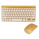Беспроводная клавиатура и оптическая мышь комплект KeyBoard 908 Золотая для компьютера тихая с низкопрофильными клавишами USB 2,4 ГГц (44958) - изображение 2