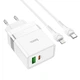 Мережевий зарядний пристрій Hoco N21 PD30W + QC3.0 + кабель Type-C to Lightning - White - зображення 2