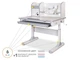 Детский стол Mealux Edmonton Multicolor с полкой cтолешница белая / накладки серые BD-610 W/МС + G с полкой - изображение 1