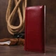 Кошелек женский кожаный Grande Pelle leather-11576 Бордовый - изображение 7