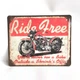 Металева табличка "Ride free" для декору дому, декор стiн, декор кiмнати, вiнтаж - зображення 1