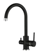 Кухонный смеситель Aquasanita Sabiaduo 2963 Black Metallic 601 Черный - изображение 1
